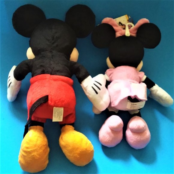 Plush Mickey & MINNIE MOUSE Disney NWT Junior Land World Gift Stuffed Walt Love - Picture 4 of 9